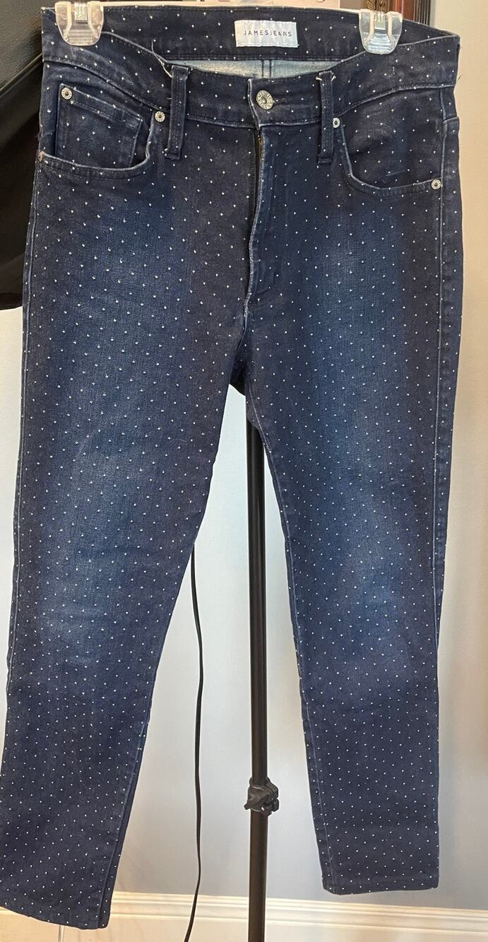 James Jeans polka dot denim pants size 30